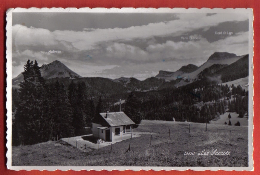 H1459 Chalet Aux Paccots,Moléson,Vanil Blanc,Dent De Lys.Cachet 1948 V.Belgique.Sartori 5208 - Autres & Non Classés