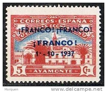 Cocinas Economicas AYAMONTE  (Huelva) 5 Cts Guerra Civil - Viñetas De La Guerra Civil