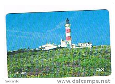 ISLE OF MAN - MANX TELECOM CHIP - POINT OF AYRE LIGHTHOUSE  -  (USED) CODE IOM29 - RIF. 7773 - Fari