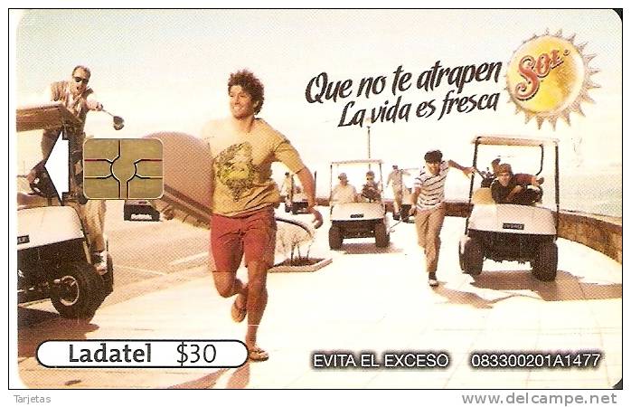 TARJETA DE MEXICO DE CERVEZA SOL  (BEER) - Publicidad