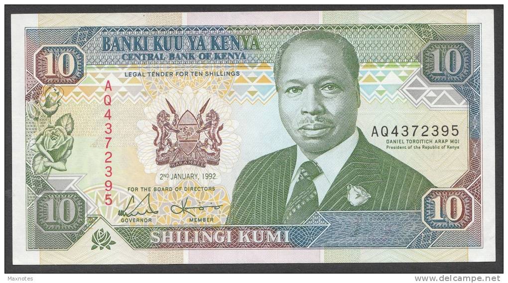 KENYA.  : Banconota 10 Schillings - 1992 - P24d - XF - Kenia