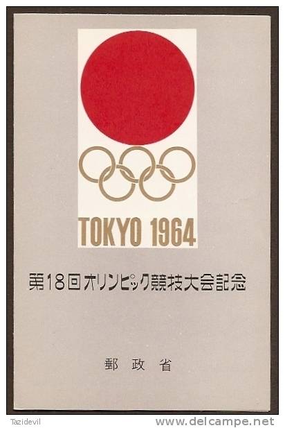 JAPAN - 1964 Olympic Games Souvenir Sheet In Original Folder. Scott 825a. MNH ** - Autres & Non Classés
