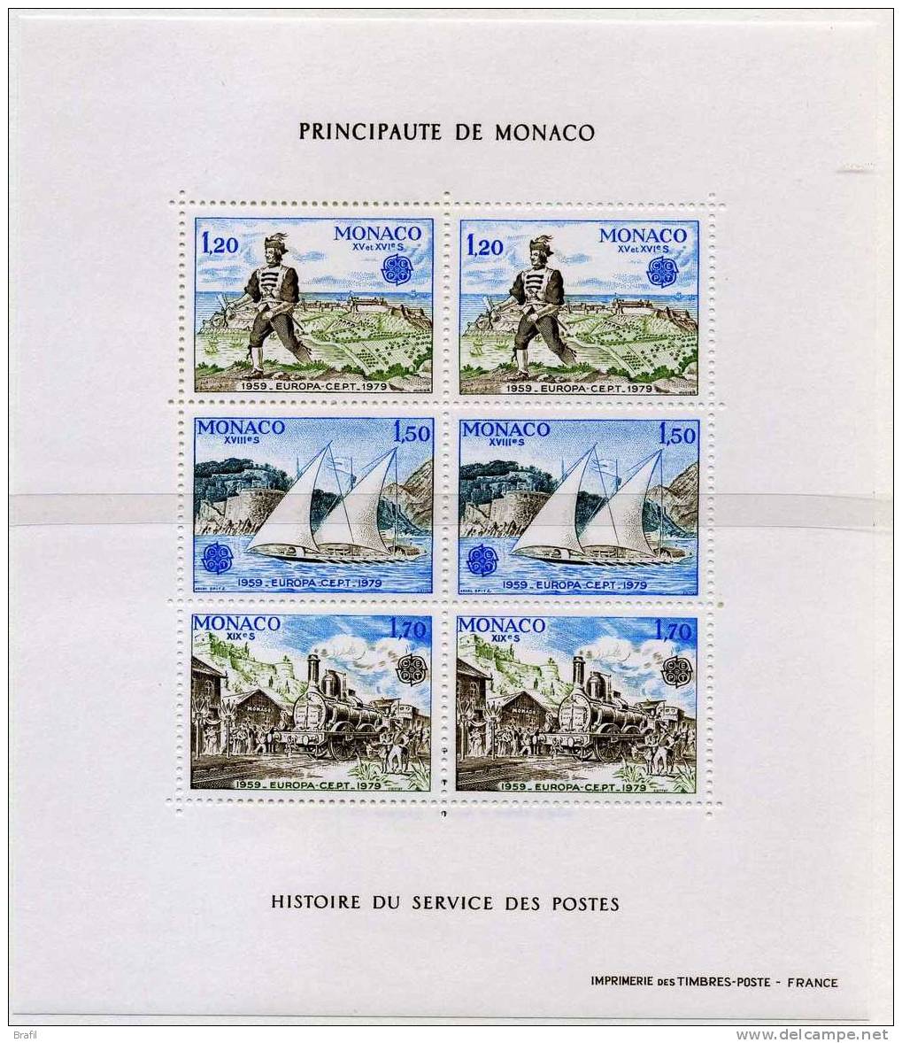 1979 Europa C.E.P.T. , Monaco Minifogli, Serie Completa Nuova (**) - 1979