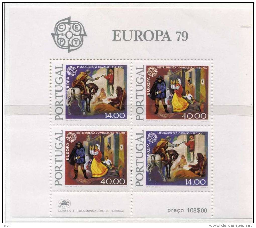 1979 Europa C.E.P.T., Portogallo Minifogli, Serie Completa Nuova (**) - 1979