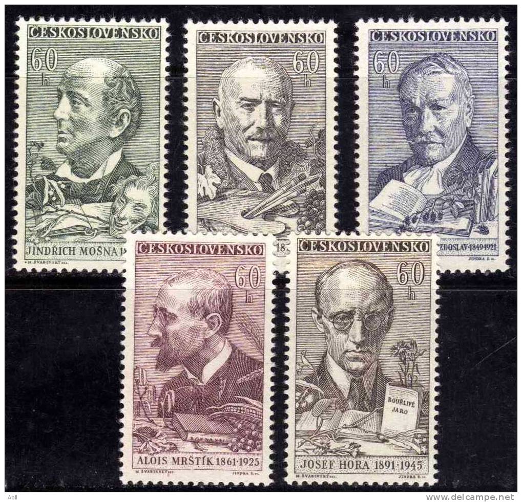 Tchécoslovaquie 1961 N°Y.T. :  1139 à 1143** - Unused Stamps