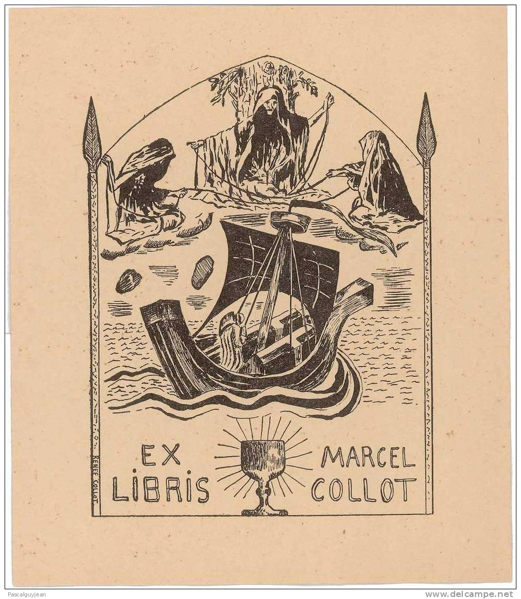 EX LIBRIS MARCEL COLLOT PAR RENEE COLLOT - Exlibris