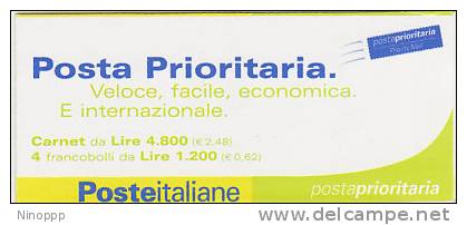 Italy-2001 Posta Prioritaria Booklet MNH - Libretti