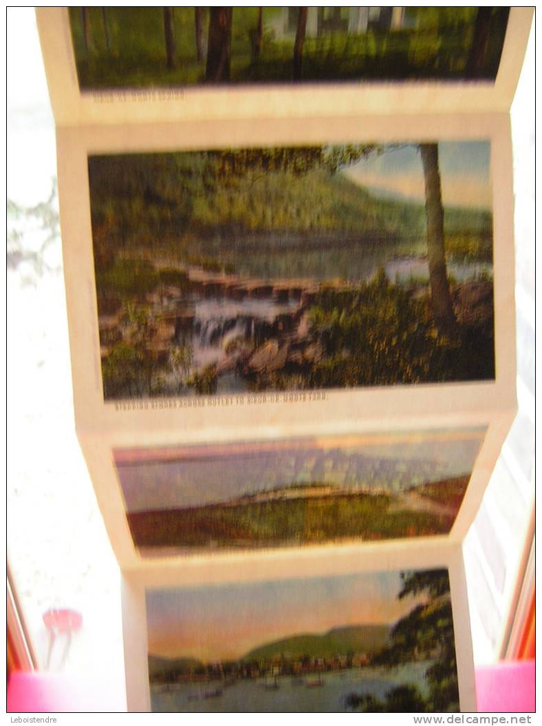 CARNET DE 9 VUES RECTO VERSO TOTAL 18 VUES  ETATS UNIS  SCENES OF LAFAYETTE NATIONAL PARK Mt DESERT ISLAND BAR HARBOR ME - USA National Parks