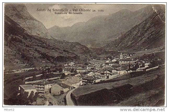 36-Fenestrelle-Val Chisone-Piemonte-Panorama Da Levante.V.1911 X Torino. - Mehransichten, Panoramakarten