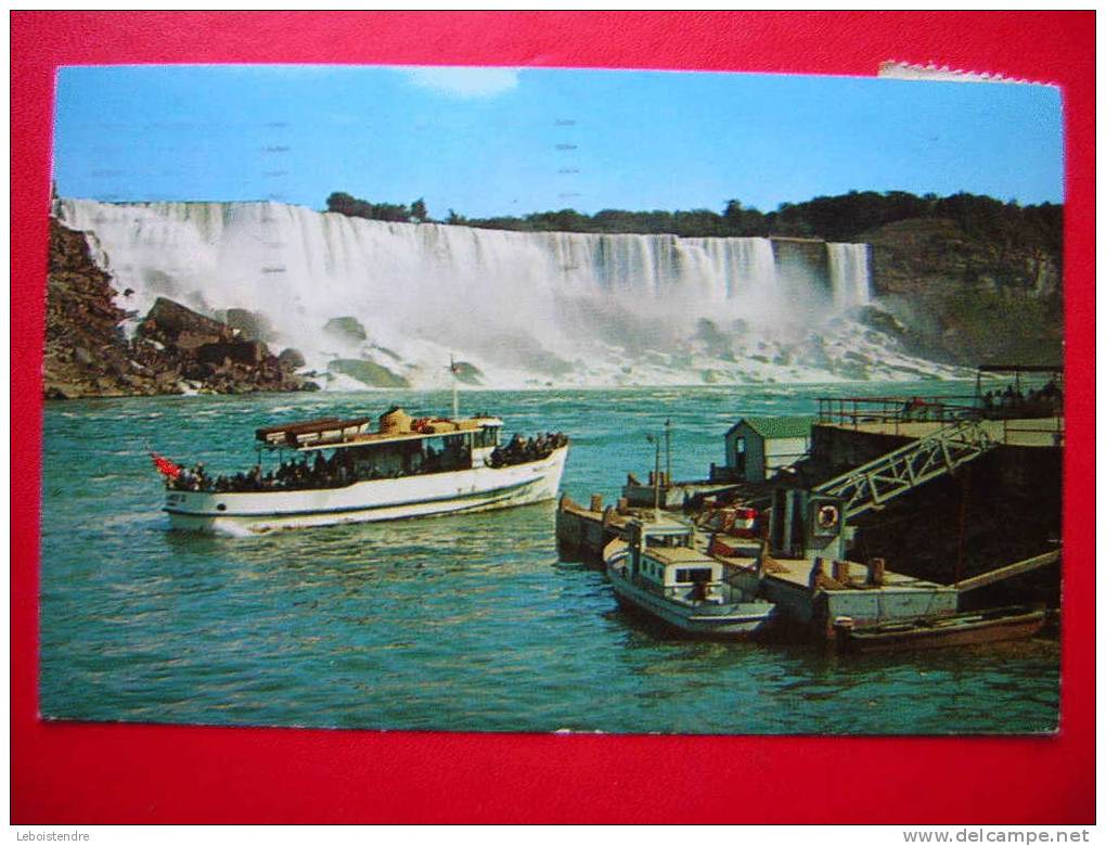 CPSM-ETATS-UNIS : A PLEASURE BOAT TAKING?? HER REGULAR TRIPS. NIAGARA-CARTE EN BON ETAT,VECU D´USAGE - USA National Parks