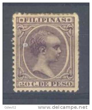 FLPN116-L3679.Philipines   Rey Alfonso  Xlll.FILIPINAS ESPAÑOL.Alfonso Xlll.1894.(Ed  116*) Con  Charnela.MUY BONITO - Philippinen