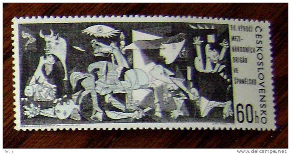 1966 CZECHOSLOVAKIA MNH STAMP PICASSO GUERNICA - Picasso