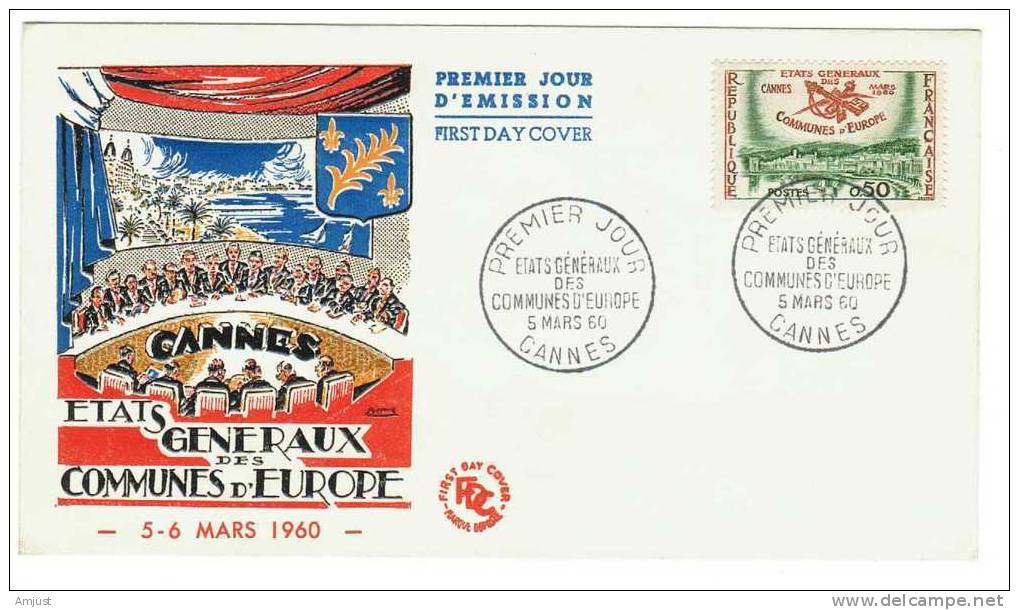 FDC  De France 1960, Etat Généraux Des Communes D´Europe Du 05.03.1960 No. Yvert & Tellier 1244 - 1960-1969