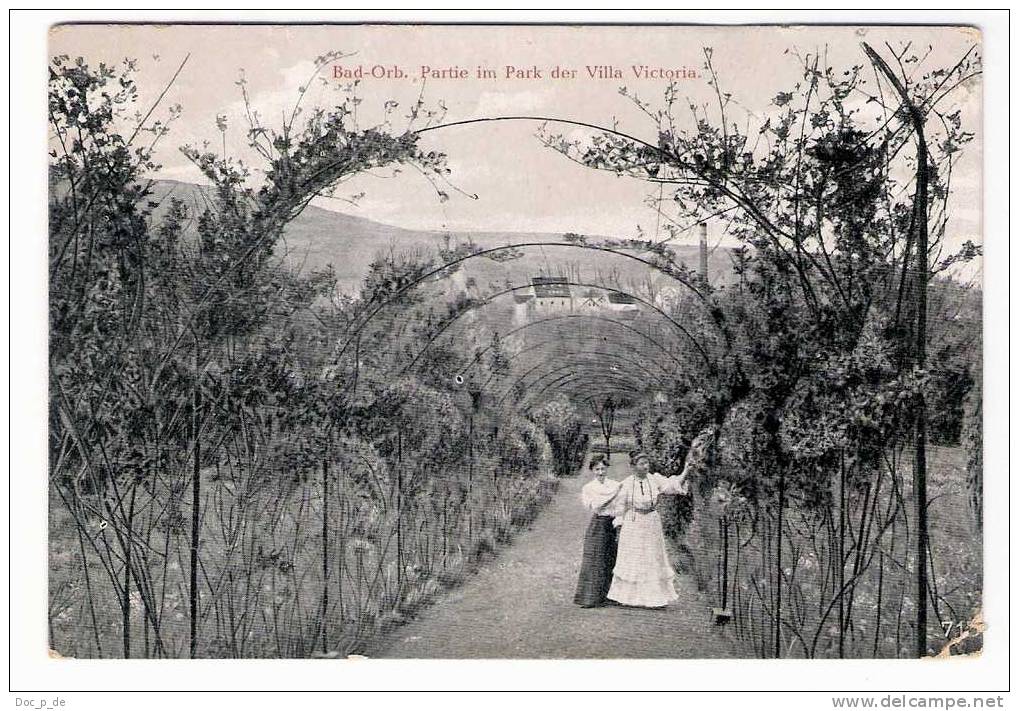 Deutschland - Bad Orb - Partie Im Park Der Villa Victoria - Old Postcard - Bad Orb