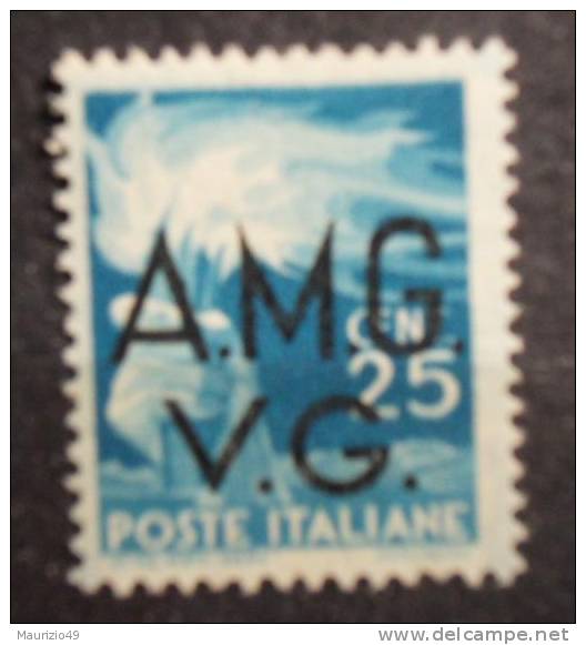 1945-47 Nr 13 Trieste E Venezia Giulia - Democratica 25 Cent. Nuovo Gommato - Ungebraucht