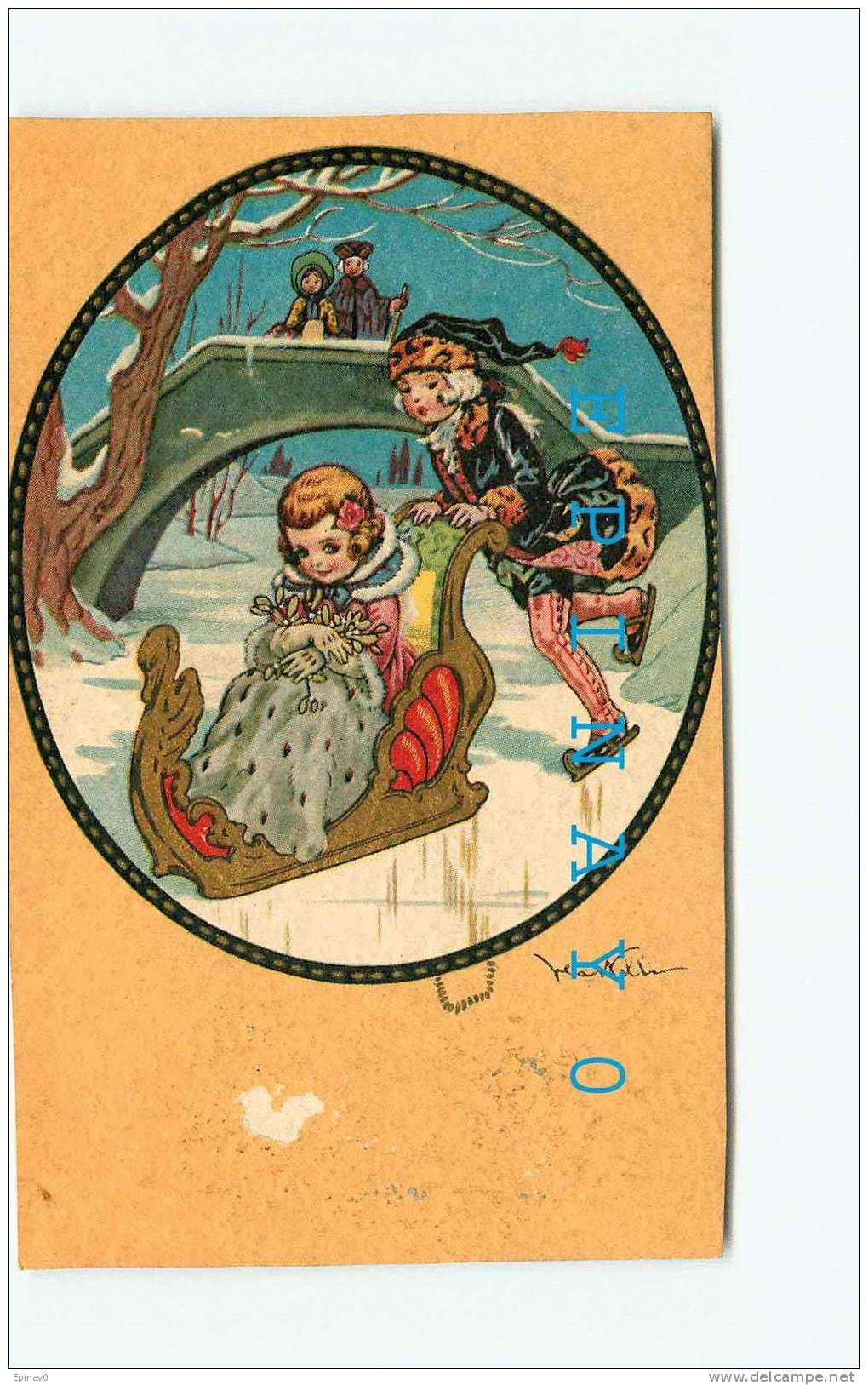 Br - ILLUSTRATEUR - CASTELLI - ENFANT - PATIN A GLACE - Ice Skating - LUGE - Tobogganing - Castelli