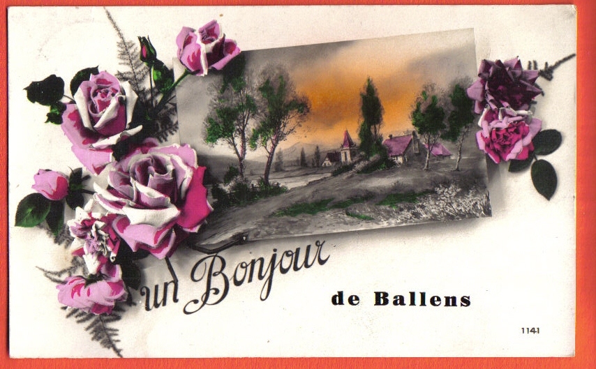 H1497 Un Bonjour De Ballens. Pied Du Juras Vaudois. Cachet Ballens 1938 V.Yverdon. No 1441 - Ballens