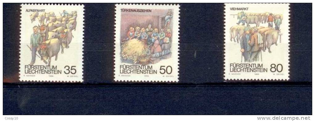 LIECHTENSTEIN 1989    N°  912 à 914  NEUF - Ungebraucht