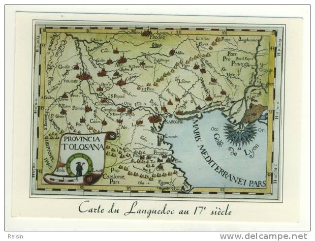 Le  Languedoc Carte De La Région Toulousaine  Au  XVIIe Siècle  Provincia Tolosana  Non Circulé TBE - Languedoc-Roussillon