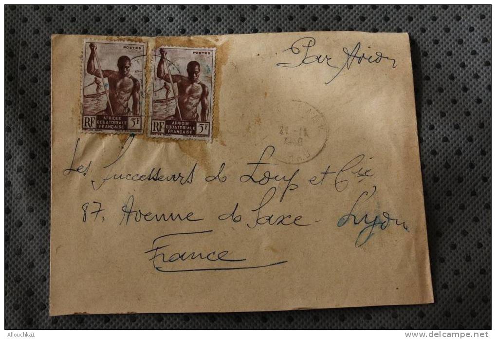 .... AFRIQUE EQUATORIALE FRANCAISE MARCOPHILIE ENVELOPPE AFF. 2 TIMBRES LETTRE AVION - Storia Postale