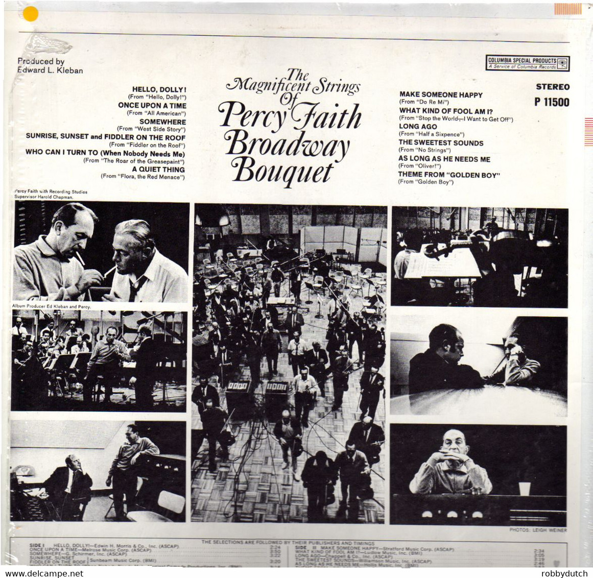 * LP *  PERCY FAITH - BROADWAY BOUQUET (USA 1965 Ex!!!) - Instrumentaal