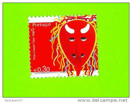 Timbre Oblitéré Used Stamp Selo Carimbado Sello Estampado Festa Dos Rapazes Bragança 0,30EUR PORTUGAL - Oblitérés