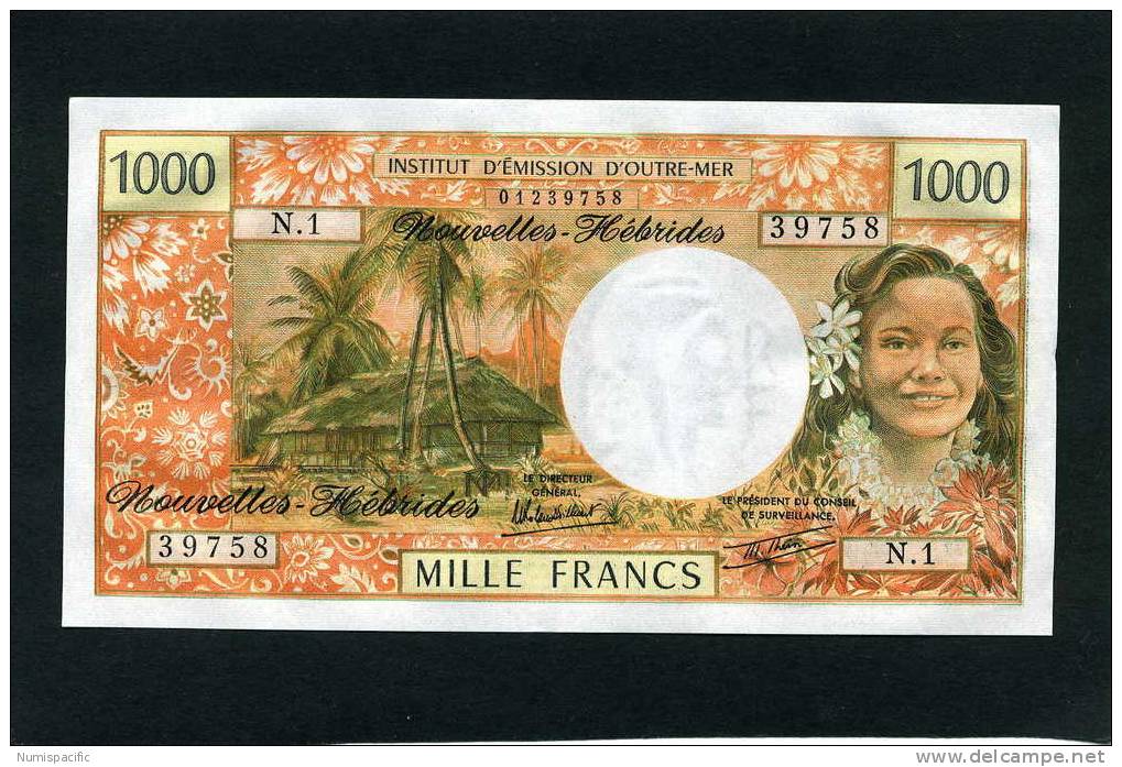 Rare 1000 Francs Type 1970 Avec Taille Douce Des Nouvelles Hébrides Neuf ( UNC ) !!! Derniere Alphabet !!! - Altri – Oceania