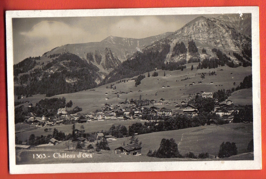 V093 Château-d'Oex Vue Générale.Cachet 1929 V. Ballaigues. Sartori 1363 - Ballaigues