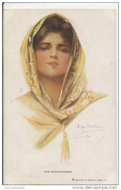 PHILIP BOILEAU, The Enchantress, Near EX Cond. PC Mailed 1913 No 206, R&N - Boileau, Philip