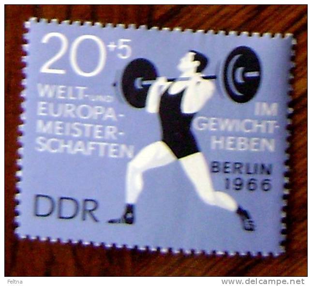 1966 DDR EAST GERMANY MNH STAMP WEIGHTLIFTING WORLD CHAMPIONSHIP - Gewichtheben