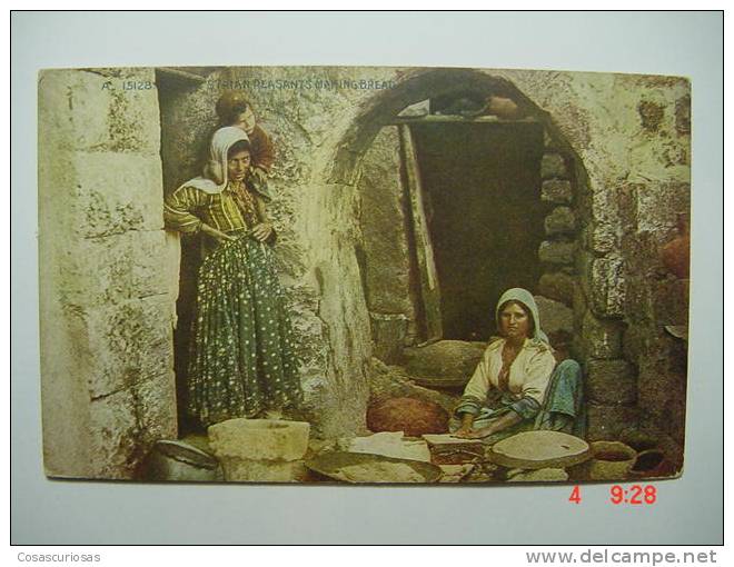 5726 SYRIA SIRIA SYRIAN PEASANTS MAKING   ETHNIC ETNICA     YEARS  1910  OTHERS IN MY STORE - Unclassified