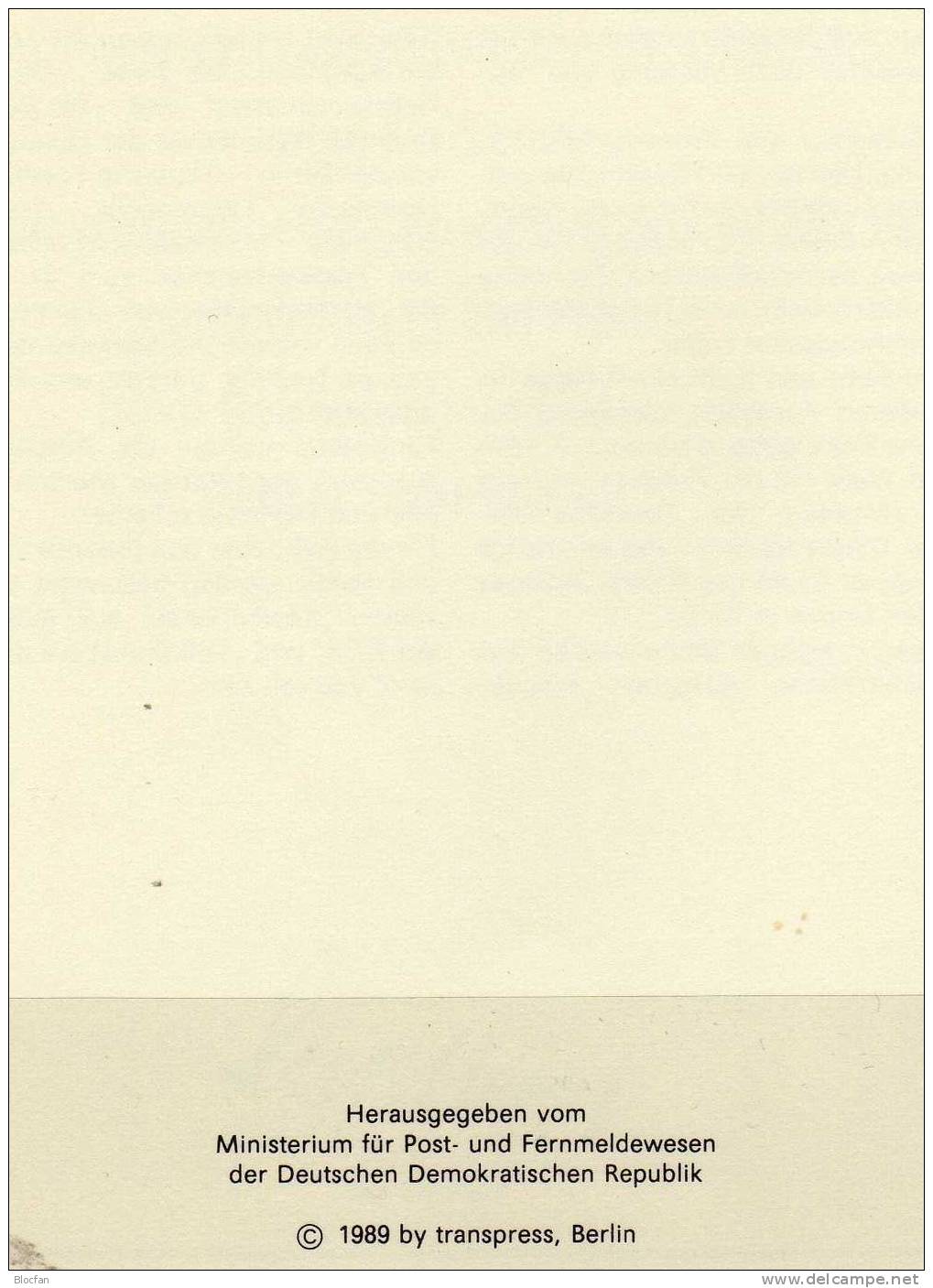 5.Jahressammlung 1989 Mit 31 ETB DDR 3221-94,6xGS SST 220€ Nummeriert Ersttagsblätter Year-book Document Used Of Germany - 1st Day – FDC (sheets)