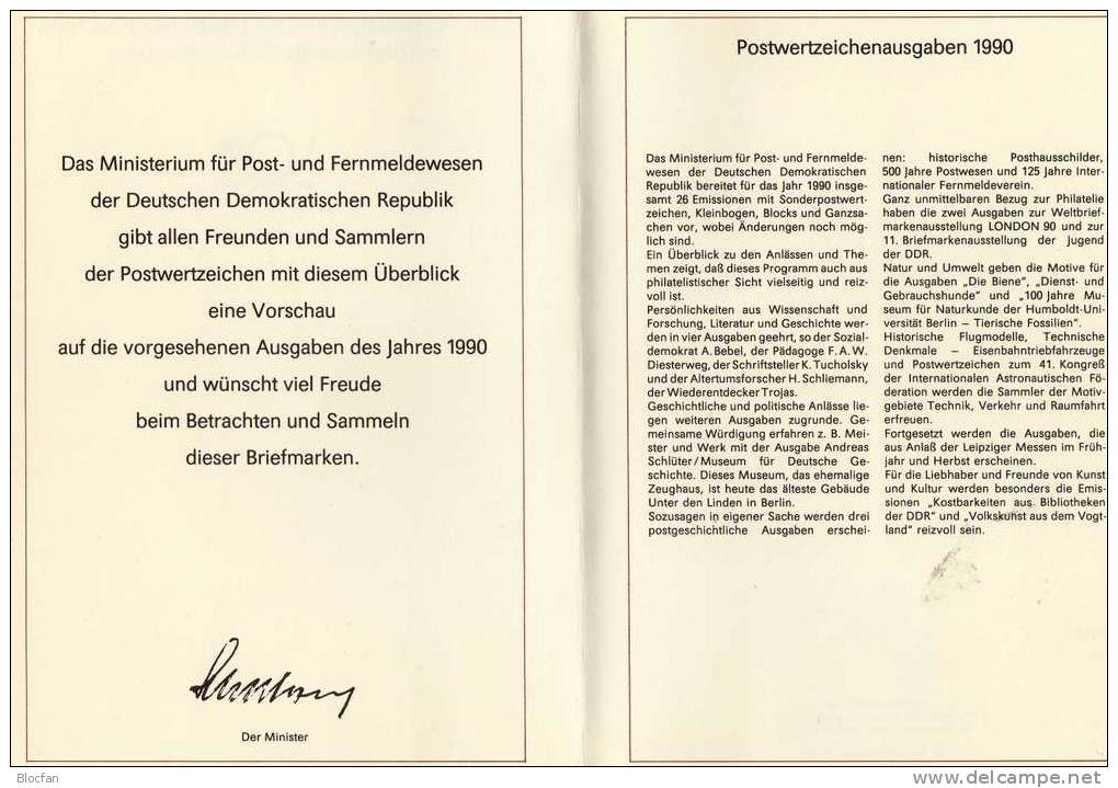 5.Jahressammlung 1989 Mit 31 ETB DDR 3221-94,6xGS SST 220€ Nummeriert Ersttagsblätter Year-book Document Used Of Germany - 1st Day – FDC (sheets)