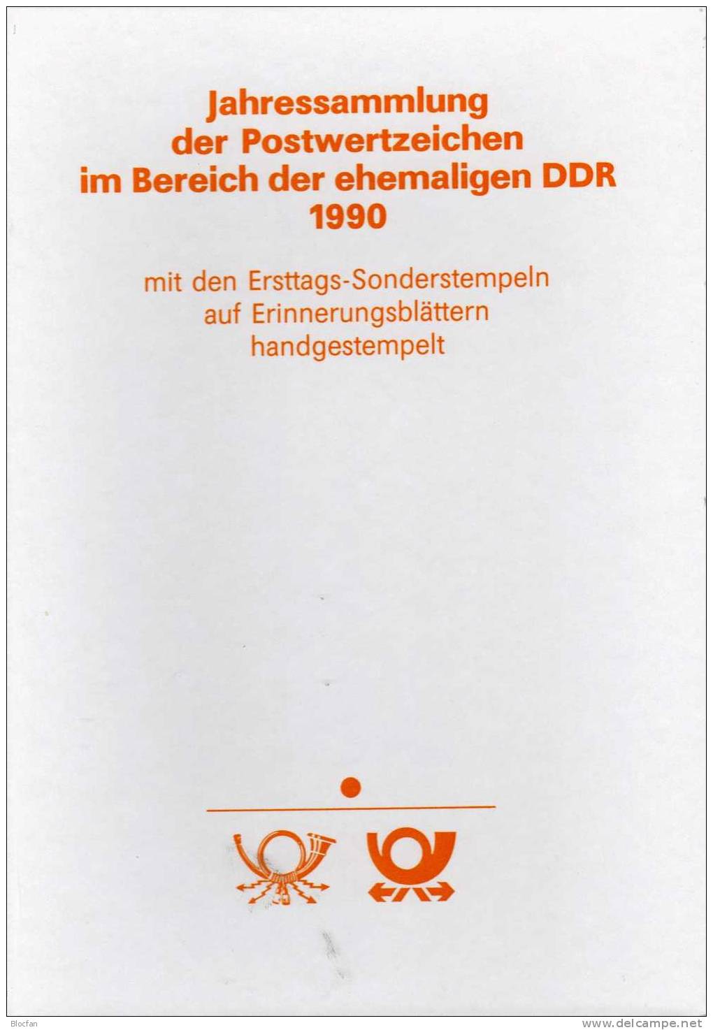 Letzte Jahressammlung 1990 Mit 41 ETB,DDR 3295-3365,12xGS,BUND 1477-1487 SST 220€ Complete Sets Year Book Of GDR/GERMANY - 1st Day – FDC (sheets)
