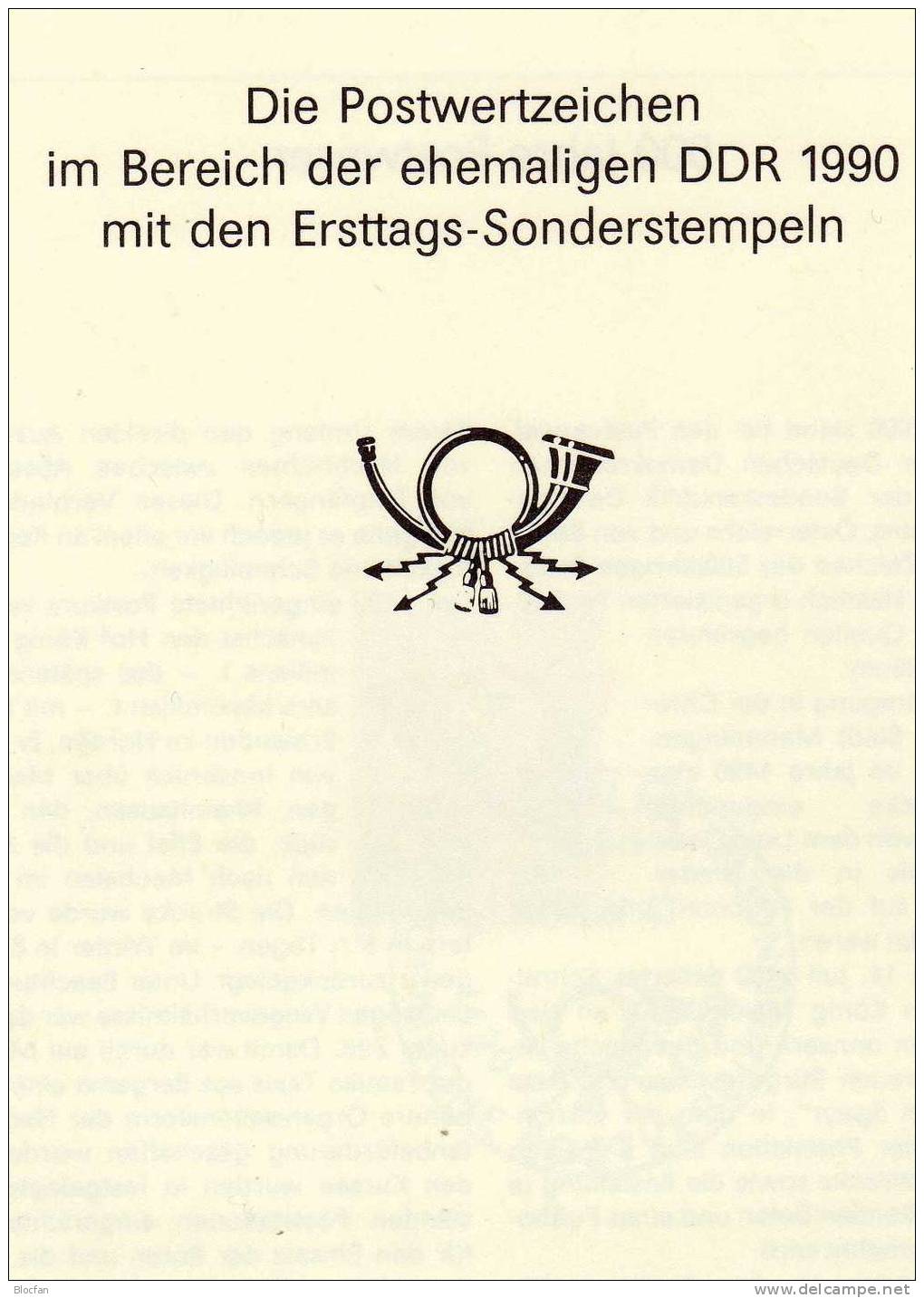 Letzte Jahressammlung 1990 Mit 41 ETB,DDR 3295-3365,12xGS,BUND 1477-1487 SST 220€ Complete Sets Year Book Of GDR/GERMANY - 1st Day – FDC (sheets)