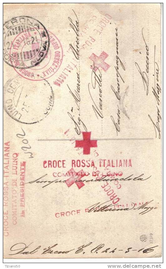 LUINO  CROCE ROSSA ITALIANA COMITATO DI LUINO  CROCEROSSINA  CONFORTA I FERITI A502 - Croix-Rouge