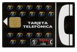 # SPAIN PU84a Telefonica Logo No2 2100 Mac 01.95  Tres Bon Etat - Emissions Basiques