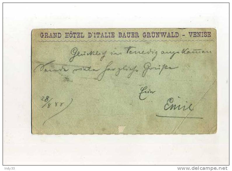 - ITALIE 1878/1900 . ENTIER POSTAL SUR CP DE 1888 POUR L´ALLEMAGNE - Stamped Stationery