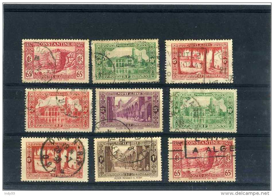 - FRANCE COLONIES .  TIMBRES D´ALGERIE 1936/37 OBLITERES - Oblitérés