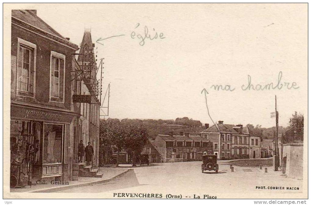 CPA - 61 - PERVENCHERES - La Place - 338 - Pervencheres