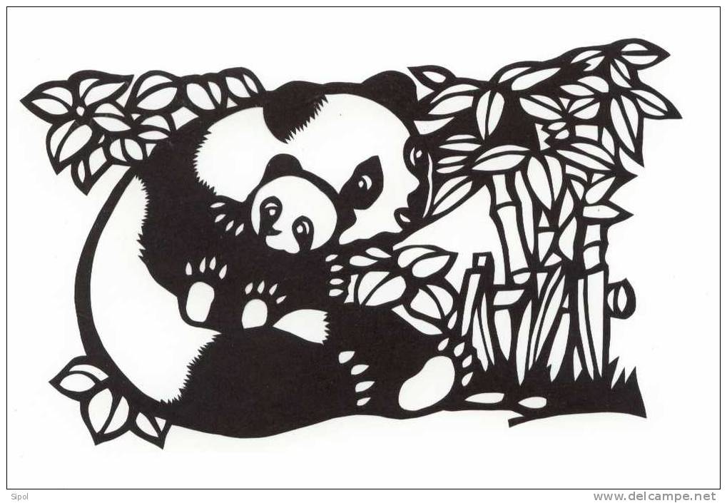 Paper Cut Of Yangchow, China - De Papier De Soie De Chine : Pandas  - - Chinese Paper Cut