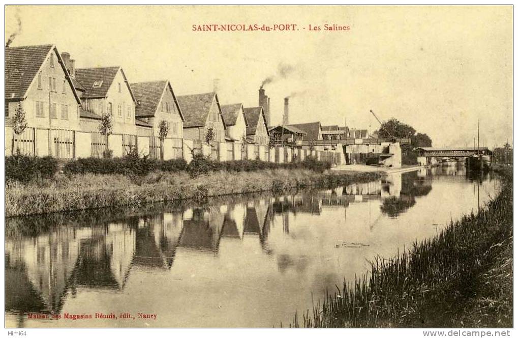 54 . SAINT-NICOLAS-DU-PORT .  LES SALINES .  (  CANAL PENICHE ) - Saint Nicolas De Port