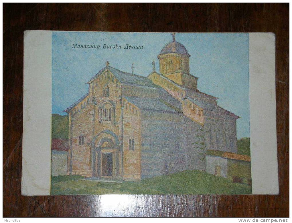 R!,Serbia,Kosovo,Pec,Monastery,Visoki Decani,Orthodox Church,Closter,Patrijarsija Edition,vintage Postcard - Kosovo