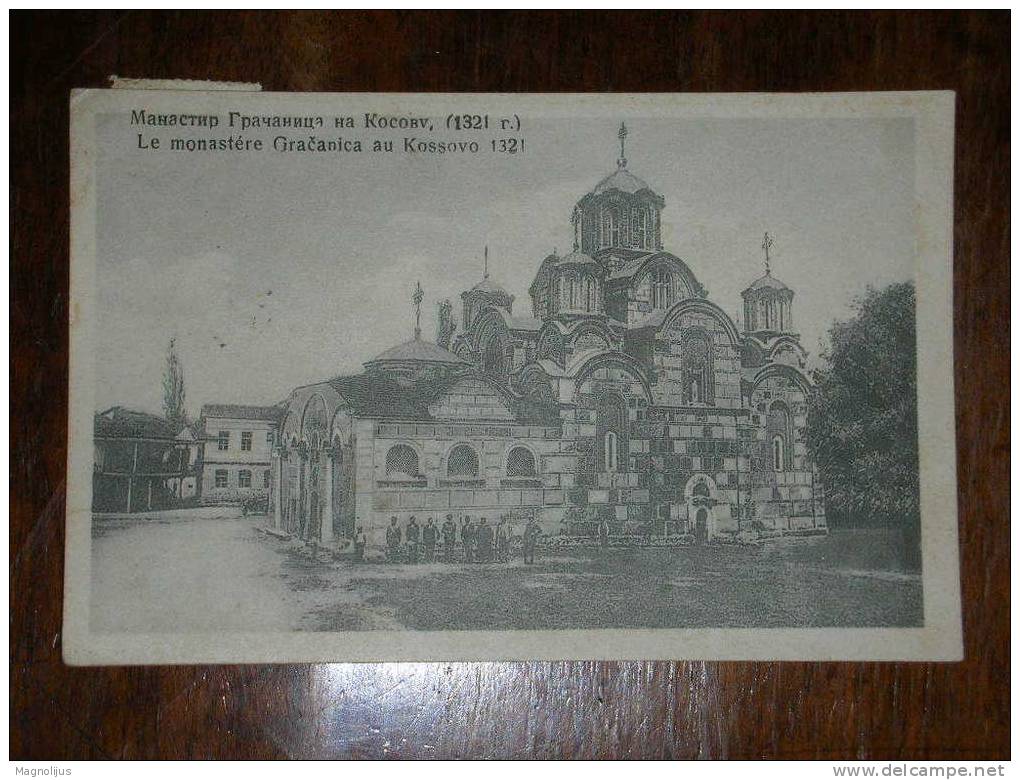 Serbia,Kosovo,Gracanica,Monastery,Orthodox Church,Closter,vintage Postcard - Kosovo
