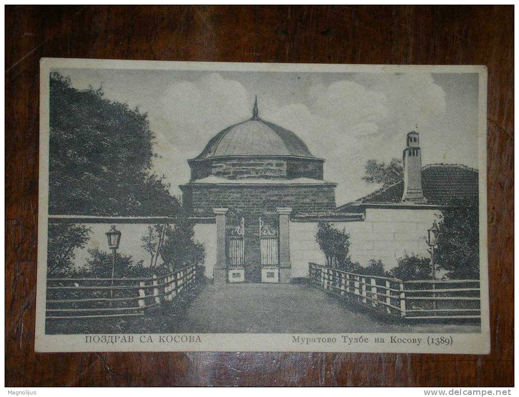 R!,Serbia,Kosovo,Emperor Murat Mausoleum,Grave,Islam,Osman Empire King,Tulbe,Turkey,vintage Postcard - Kosovo