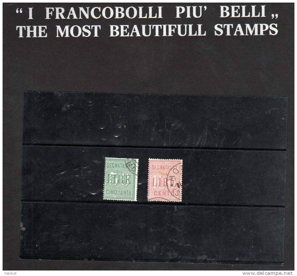 ITALIA REGNO 1884 SEGNATASSE POSTAGE DUE TAXE TASSE CIFRE SERIE COMPLETA COMPLETE SET USATA USED OBLITERE' - Strafport