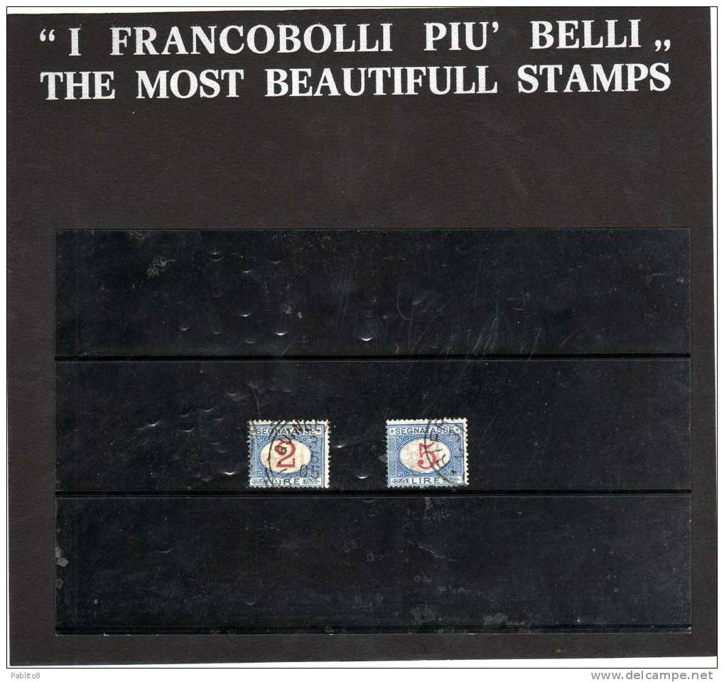ITALIA REGNO ITALY KINGDOM 1903 TASSE TAXES SEGNATASSE SERIE COMPLETA USATA USED - Postage Due