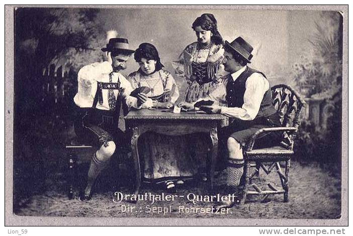 Playing Cards CARTOMANCY Drauthaler Quartett Dir : Seppl Rohrsetzer Photo Pc 8444 - Speelkaarten