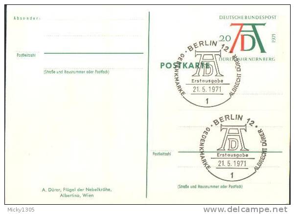 Germany - Postkarte FDC / Postcard FDC (u238) - Illustrated Postcards - Used