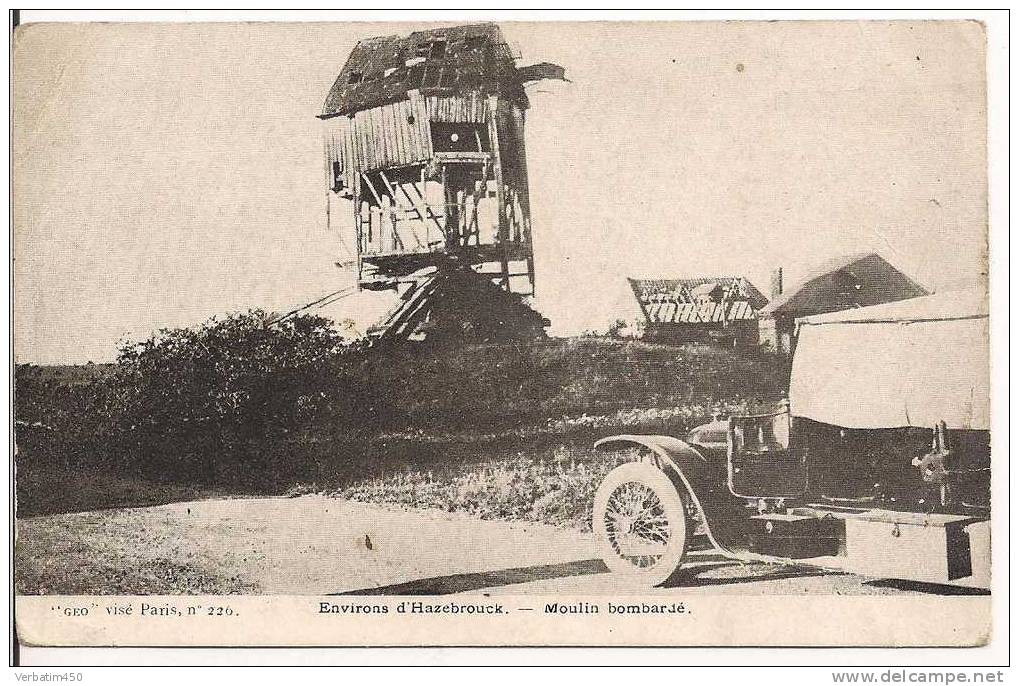 59..HAZEBROUCK..MOULIN BOMBARDE..VOITURE ANCIENNE....NON ECRITE - Hazebrouck